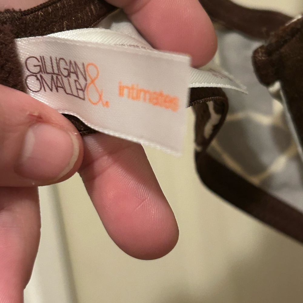 Gilligan & O'Malley Intimates Brown and White Giraffe Print Bra - 34 C - Picture 4 of 7